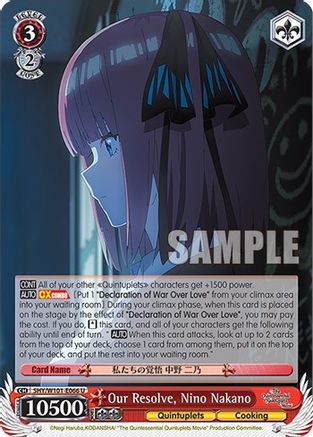 Our Resolve, Nino Nakano - 5HY/W101-E066 - Uncommon available at 401 Games Canada