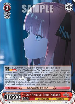 Our Resolve, Nino Nakano (SR) - 5HY/W101-E066S - Super Rare available at 401 Games Canada