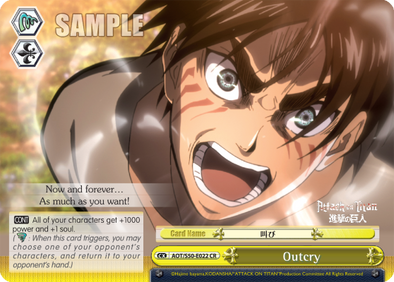 Outcry - AOT/S50-E022 - Climax Rare available at 401 Games Canada