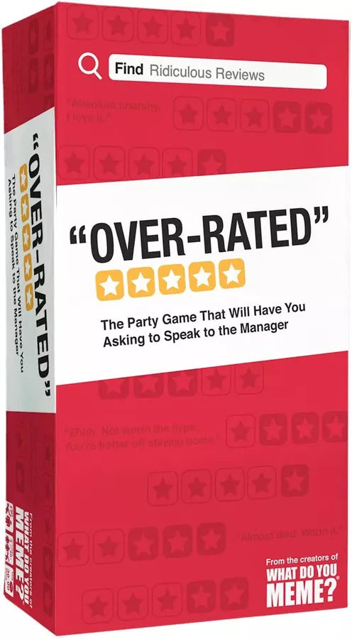 Over-Rated available at 401 Games Canada