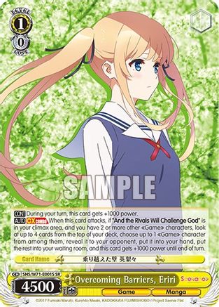 Overcoming Barriers, Eriri (SR) - SHS/W71-E001S - Super Rare available at 401 Games Canada