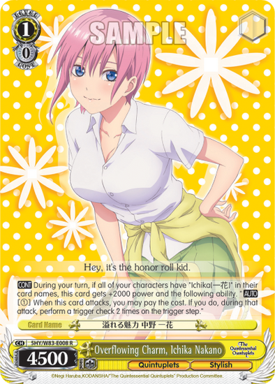 Overflowing Charm, Ichika Nakano - 5HY/W83-E008 - Rare available at 401 Games Canada