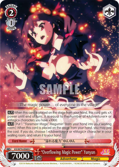 "Overflowing Magic Power" Yunyun - KS/W76-E069 - Common available at 401 Games Canada