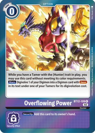 Overflowing Power - BT12-109 - Rare available at 401 Games Canada