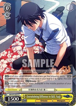 Overwhelming Difference in Skill, Yuuji - GRI/S72-E017 - Common available at 401 Games Canada