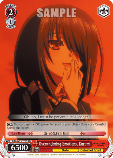 Overwhelming Emotions, Kurumi - DAL/W79-TE09 - Trial Deck available at 401 Games Canada