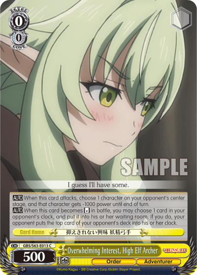 Overwhelming Interest, High Elf Archer - GBS/S63-E013 - Common available at 401 Games Canada