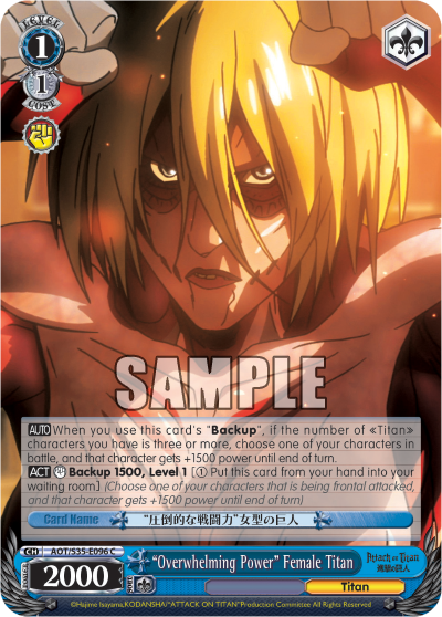 "Overwhelming Power" Female Titan - AOT/S35-E096 - Common available at 401 Games Canada