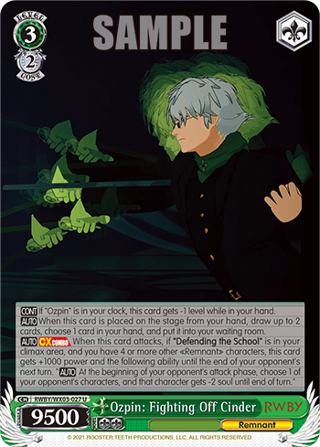 Ozpin: Fighting Off Cinder - RWBY/WX03-027 - Uncommon available at 401 Games Canada