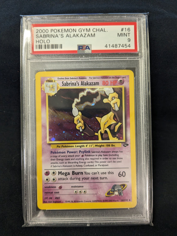 Sabrina's Alakazam - Gym Challenge Holo - PSA Graded 9 MINT