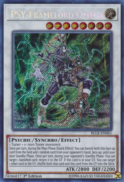 PSY-Framelord Omega - BLLR-EN061 - Secret Rare - 1st Edition available at 401 Games Canada