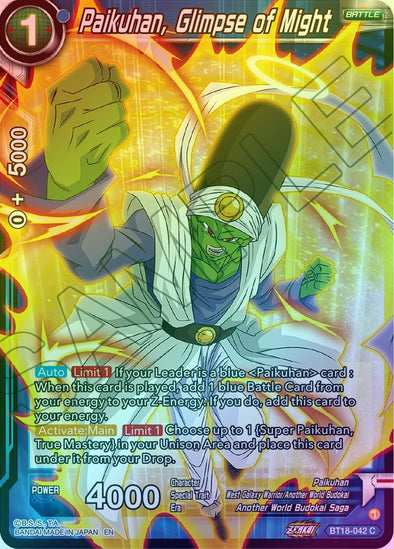 Paikuhan, Glimpse of Might - BT18-042 - Common (Foil) available at 401 Games Canada