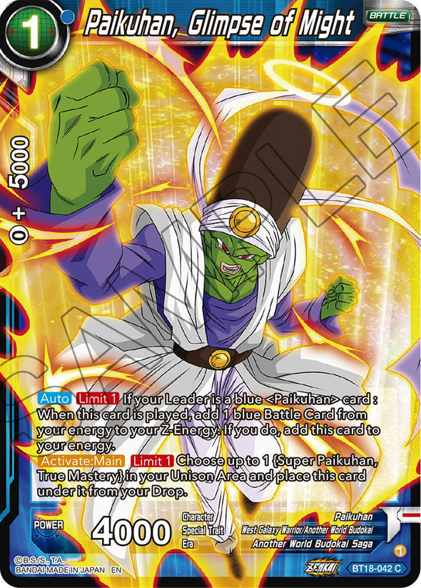 Paikuhan, Glimpse of Might - BT18-042 - Common available at 401 Games Canada