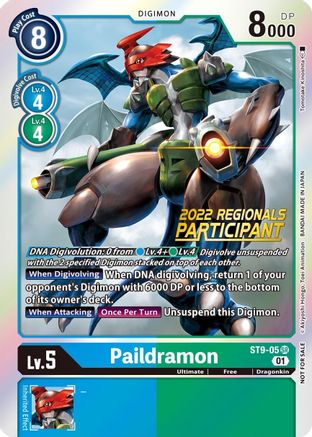 Paildramon (2022 Regionals Participant) - ST9-05 - Super Rare available at 401 Games Canada