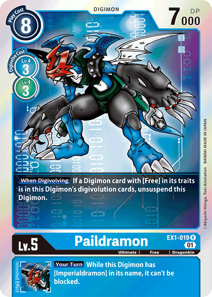 Paildramon - EX1-019 - Rare available at 401 Games Canada