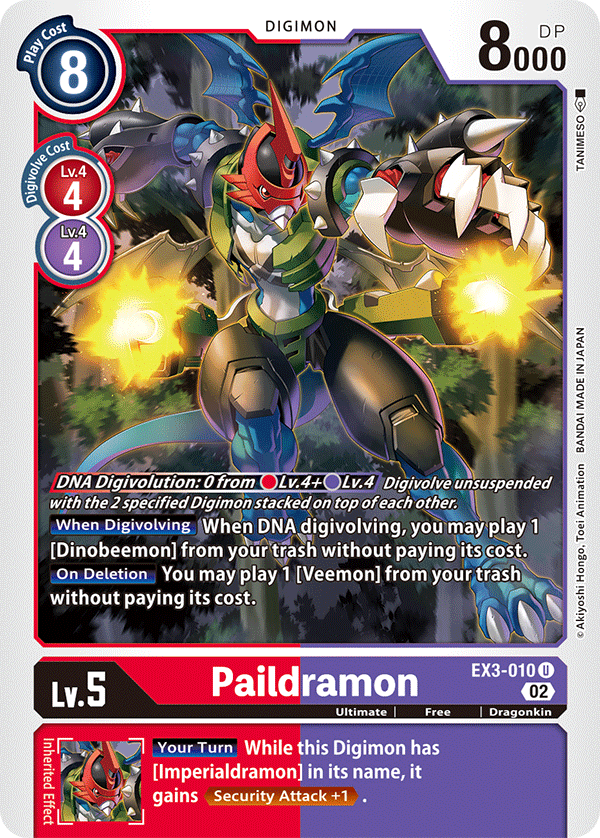 401 Games Canada - Paildramon - EX3-010 - Uncommon 401 Games Canada - Paildramon - EX3-010 - Uncommon