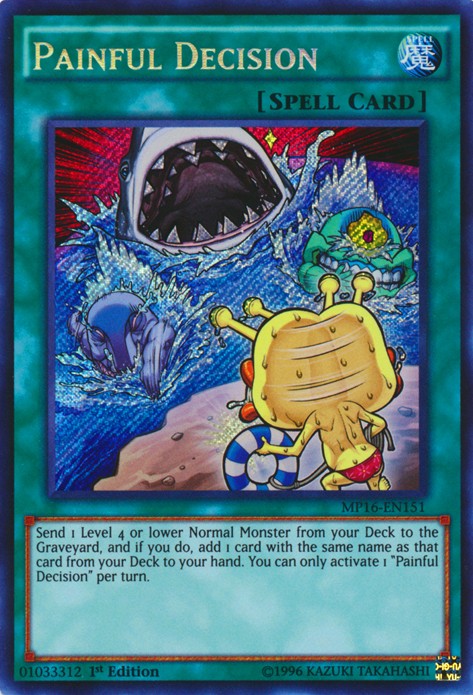 Painful Decision - MP16-EN151 - Secret Rare - 1st Edition available at 401 Games Canada