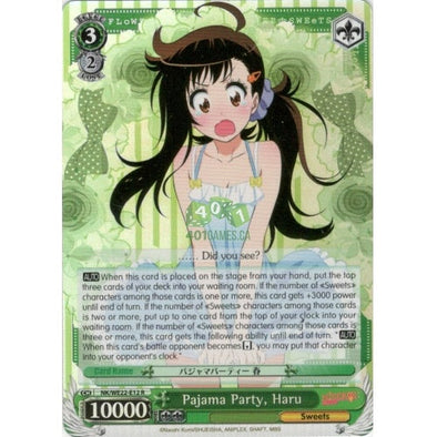 Pajama Party, Haru - NK-WE22-E12 - Rare (Parallel Foil) available at 401 Games Canada