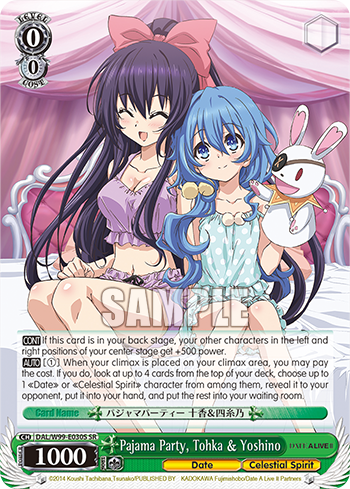 Pajama Party, Tohka & Yoshino - DAL/W99-E030S - Super Rare available at 401 Games Canada