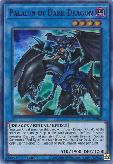 Paladin of Dark Dragon (Blue) - DLCS-EN069 - Ultra Rare - 1st Edition available at 401 Games Canada