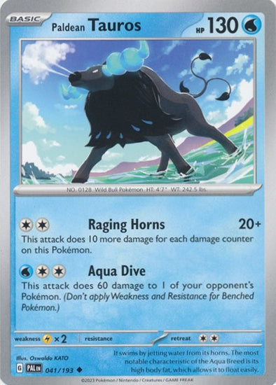 Paldean Tauros - 041/193 - Uncommon available at 401 Games Canada