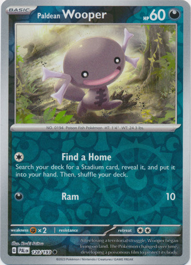 Paldean Wooper - 128/193 - Common - Reverse Holo available at 401 Games Canada