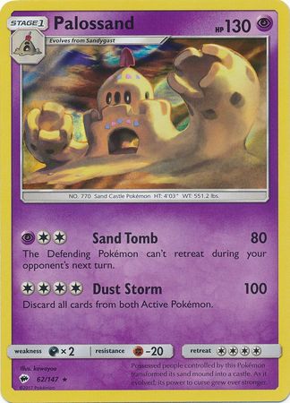 Palossand - 62/147 - Holo Rare available at 401 Games Canada