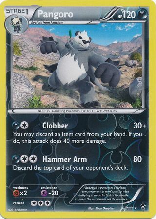 Pangoro - 68/111 - Rare - Reverse Holo available at 401 Games Canada