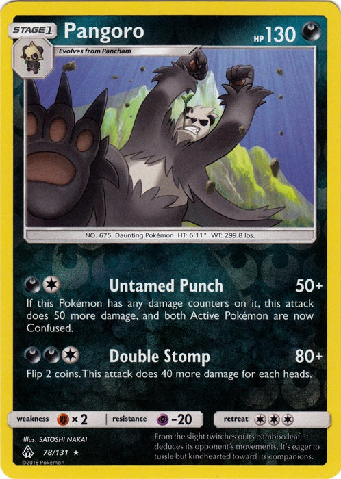 Pangoro - 78/131 - Rare - Reverse Holo available at 401 Games Canada