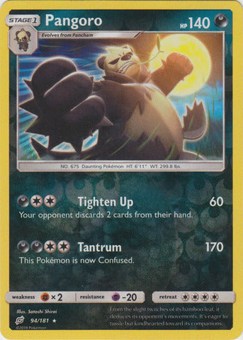 Pangoro - 94/181 - Rare - Reverse Holo available at 401 Games Canada