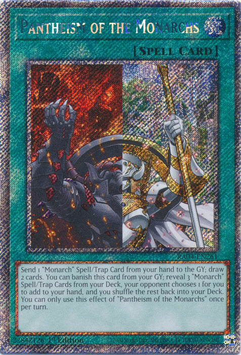 Pantheism of the Monarchs (Platinum Secret Rare) - RA04-EN261 - Platinum Secret Rare - 1st Edition