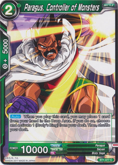 Paragus, Controller of Monsters - BT1-077 - Common available at 401 Games Canada