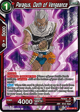 Paragus, Oath of Vengeance - BT11-021 - Common (FOIL) (Reprint) available at 401 Games Canada