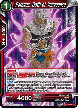 Paragus, Oath of Vengeance - BT11-021 - Common available at 401 Games Canada