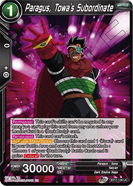 Paragus, Towa's Subordinate - BT11-136 - Uncommon available at 401 Games Canada