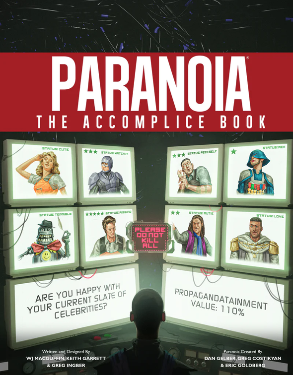 Paranoia - The Accomplice Book (Pre-Order) available at 401 Games Canada