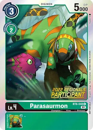 Parasaurmon (2022 Regionals Participant) - BT6-048 - Common available at 401 Games Canada