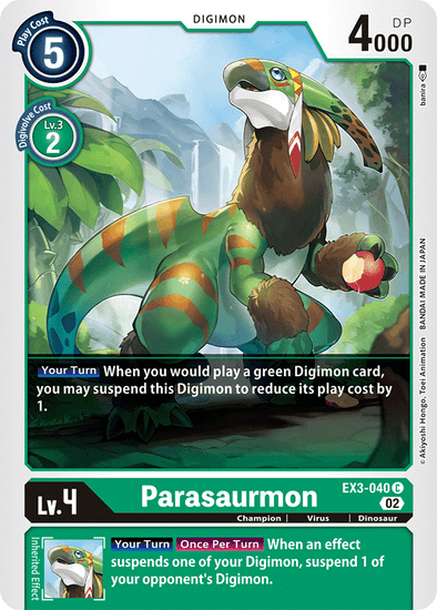 Parasaurmon - EX3-040 - Common available at 401 Games Canada