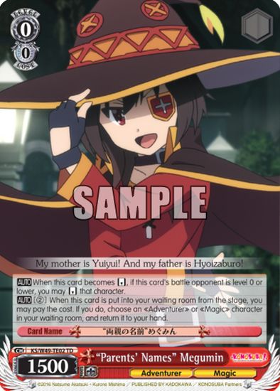 "Parents' Names" Megumin - KS/W49-TE02 - Trial Deck available at 401 Games Canada