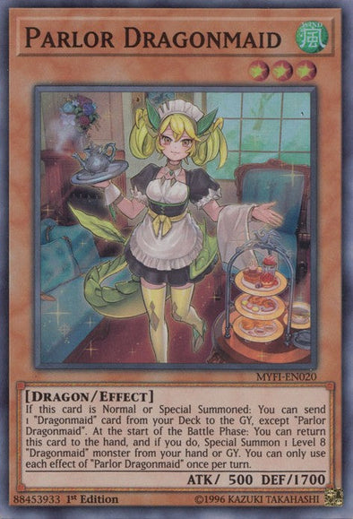 Parlor Dragonmaid - MYFI-EN020 - Super Rare - 1st Edition available at 401 Games Canada