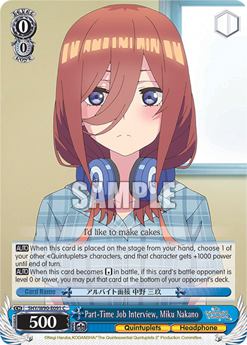 Part-Time Job Interview, Miku Nakano - 5HY/W90-E091 - Common available at 401 Games Canada