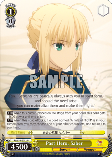 Past Hero, Saber - FS/S34-E012 - Uncommon available at 401 Games Canada