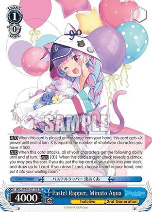 Pastel Rapper, Minato Aqua (SR) - HOL/W104-E119S - Super Rare available at 401 Games Canada