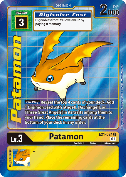 Patamon (Alternate Art) - EX1-024 - Uncommon available at 401 Games Canada