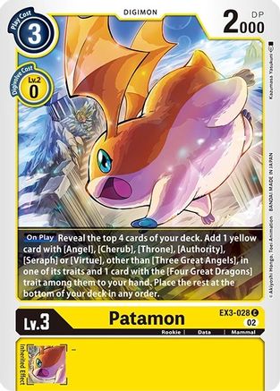 Patamon (Revision Pack) - EX3-028 - Common available at 401 Games Canada