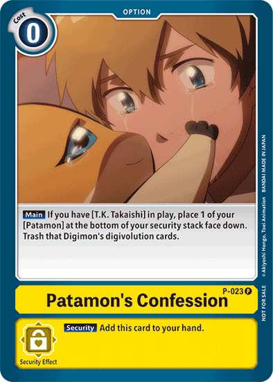 Patamon's Confession - P-023 - Promo available at 401 Games Canada