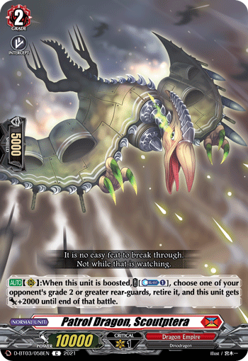 Patrol Dragon, Scoutptera - D-BT03/058 - Common available at 401 Games Canada