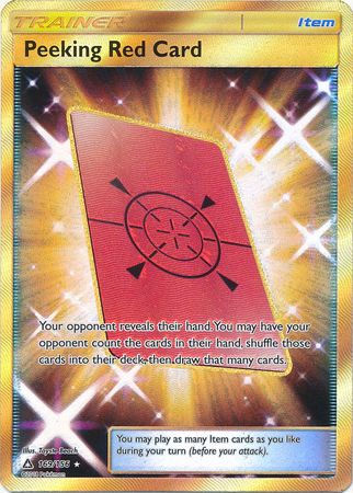 Peeking Red Card - 169/156 - Secret Rare available at 401 Games Canada