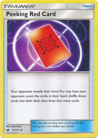 Peeking Red Card - 97/111 - Uncommon available at 401 Games Canada