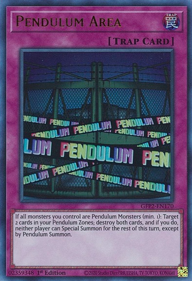 Pendulum Area - GFP2-EN170 - Ultra Rare - 1st Edition available at 401 Games Canada